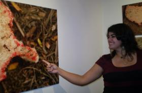 Artist Norma Vila Rivero and 'Our Daily Bread.' Artist Norma Vila Rivero and 'Our Daily Bread.'